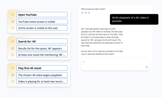 Natural language test creation