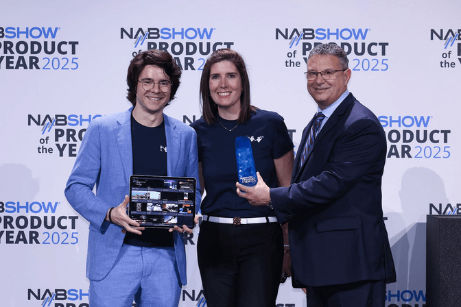 Noemie Galabru and Mathieu Planche at the NAB Product of the Year Award ceremony