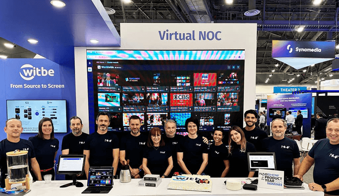 Witbe team picture on the booth at NAB Show 2025