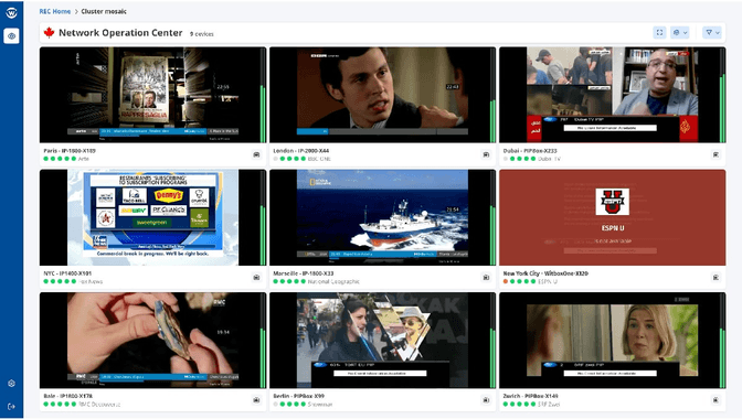 Virtual NOC mosaic interface